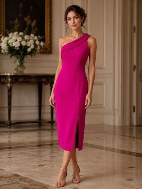 NWT Jay Godfrey Mckoy Fushia Sexy MIDI Dress Sz 8